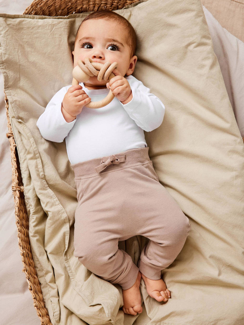 NAME IT babybroek NBNTAKKI- set van 2 beige/zachtroze