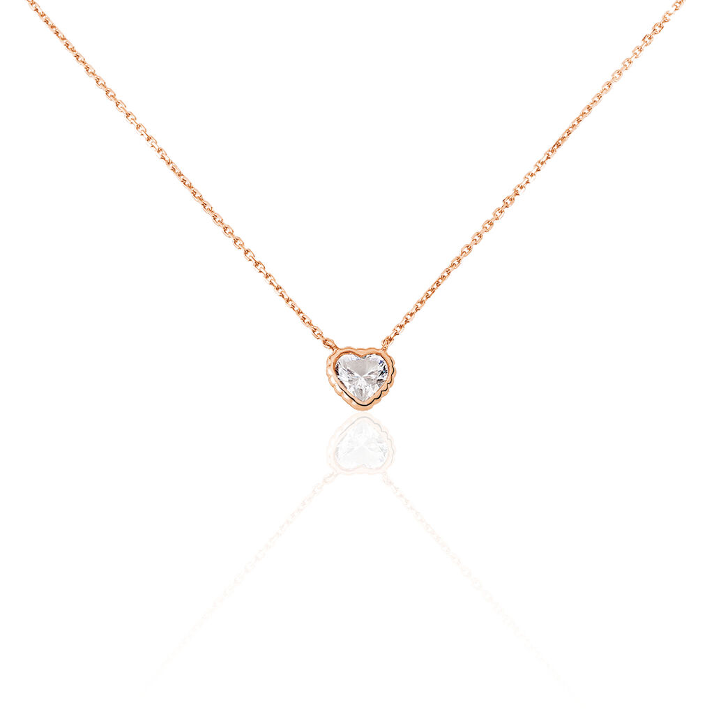 Collier Kadidjatou Or Rose Oxyde De Zirconium