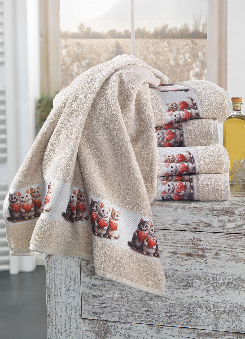 Frottier-Serie mit Jacquard-Bordüre
