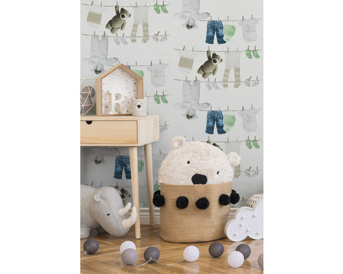 Vliesbehang 35844-2 Little Stars Things Teddy Jeans