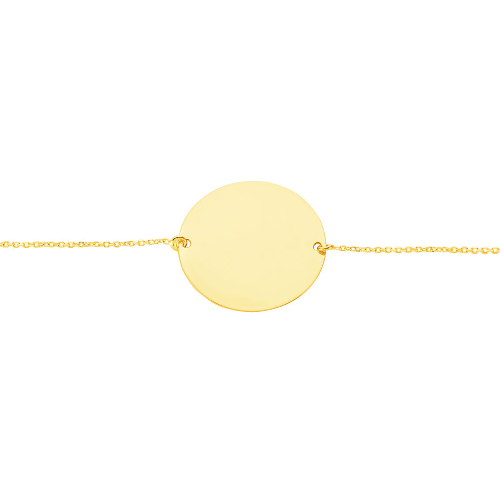 Bracelet Pastille Gravable Or Jaune