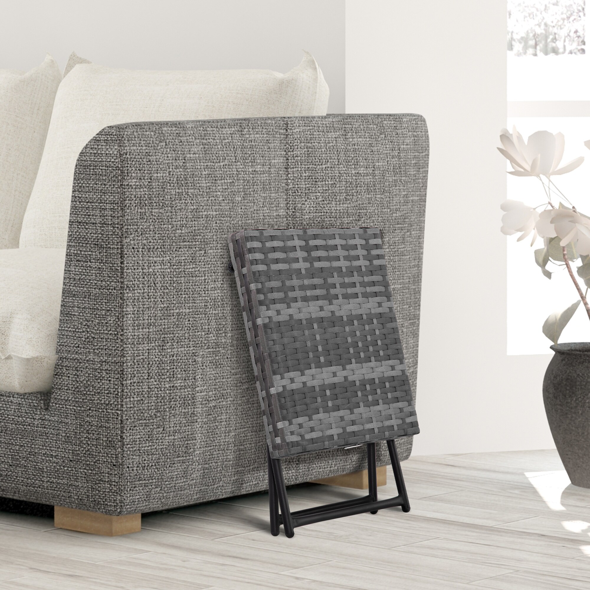 Outsunny Polyrattan Gartentisch klappbar 40 x 40 x 40 cm (LxBxH)