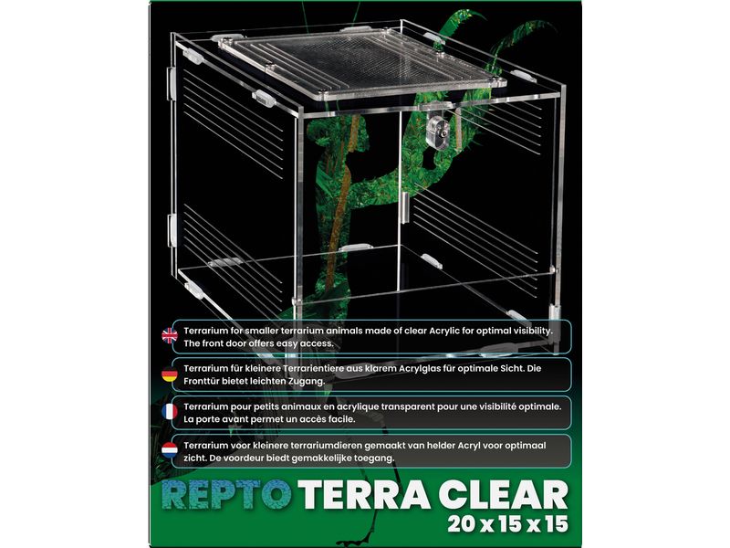 Repto Terrarium Plexi, 20 x 15 x 15 cm Terrarium für kleinere Terrarientiere