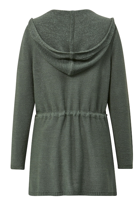 Strickjacke, Kapuze, Taillen-Bindeband, Langarm