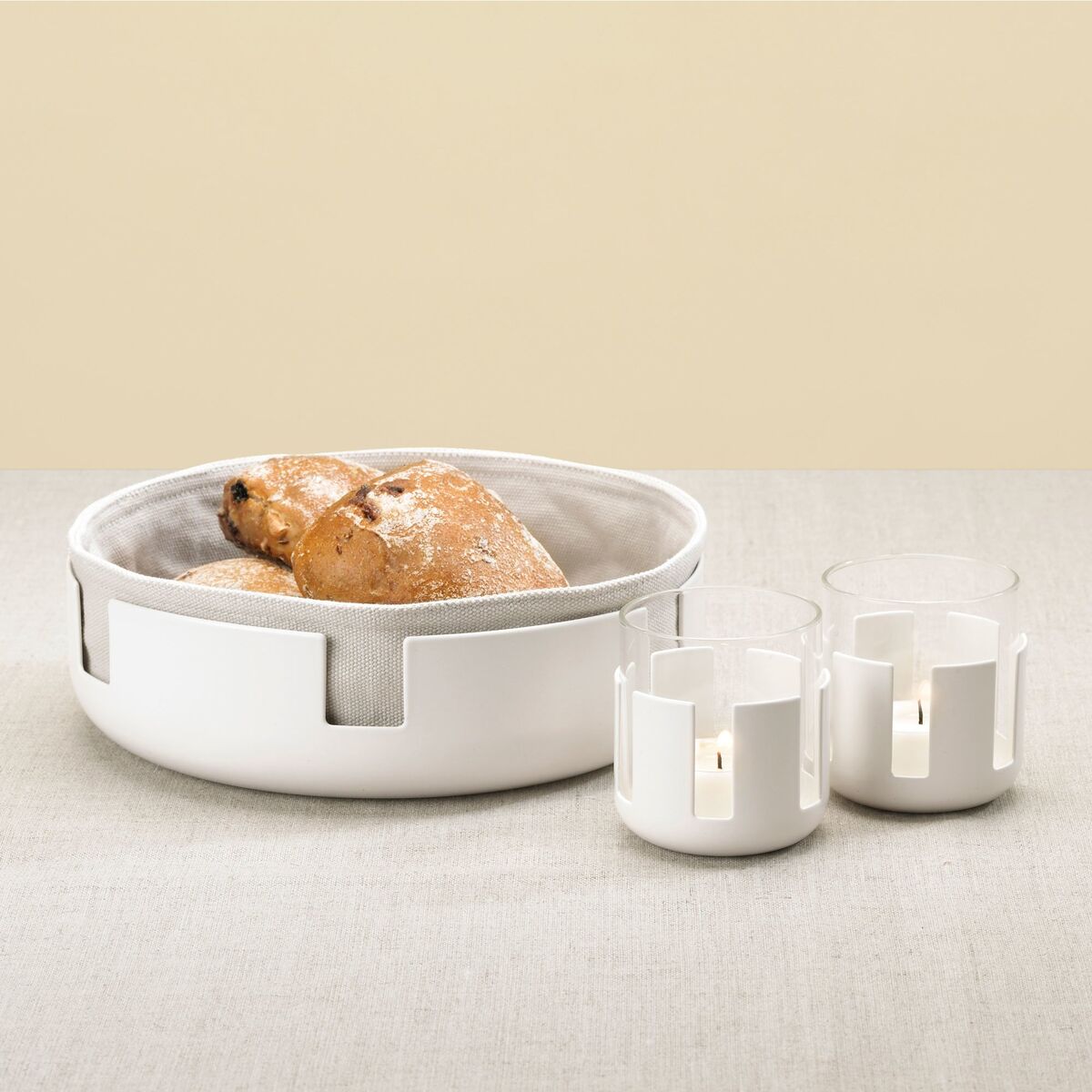 Luna telysholder, 2 stk, 7 cm, soft white