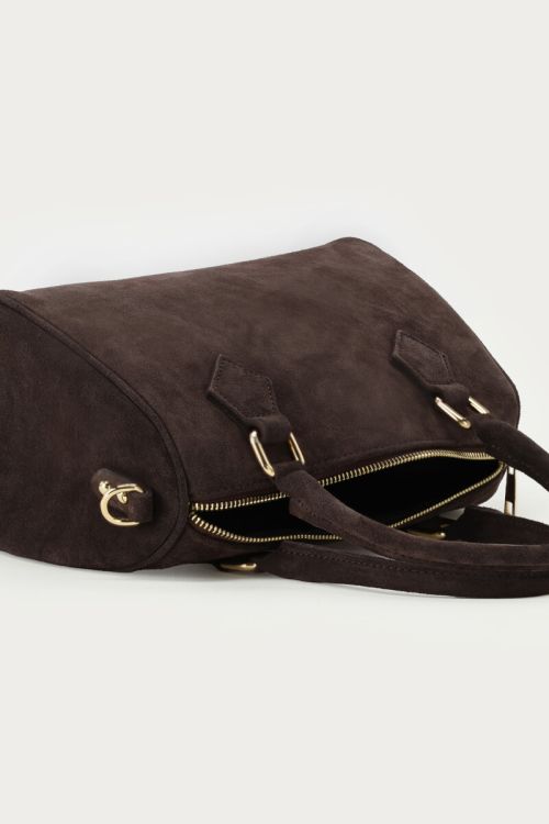 Bruin suède tas