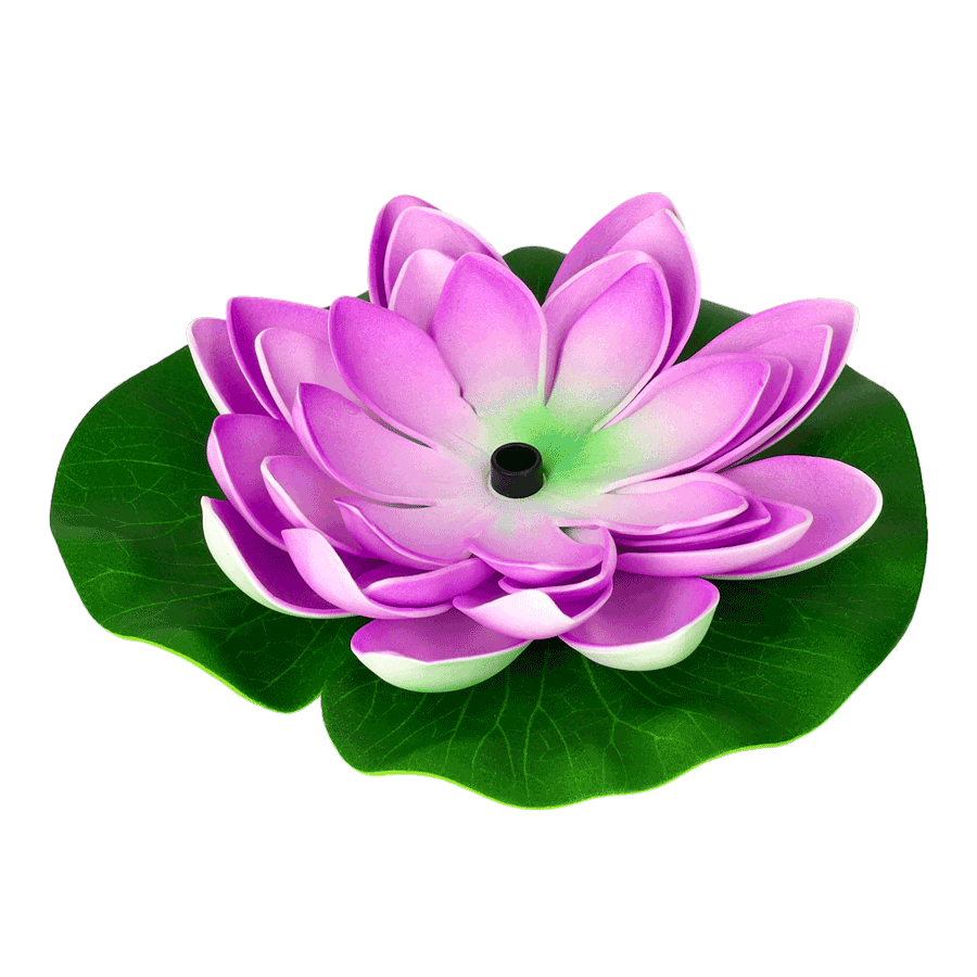 (Ø17.5cm) Schwimmende Solar Seerose Springbrunnen Deko Gartenteich Fontäne - Lila