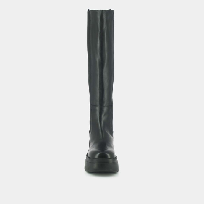 Bottes à plateformes  en cuir noir