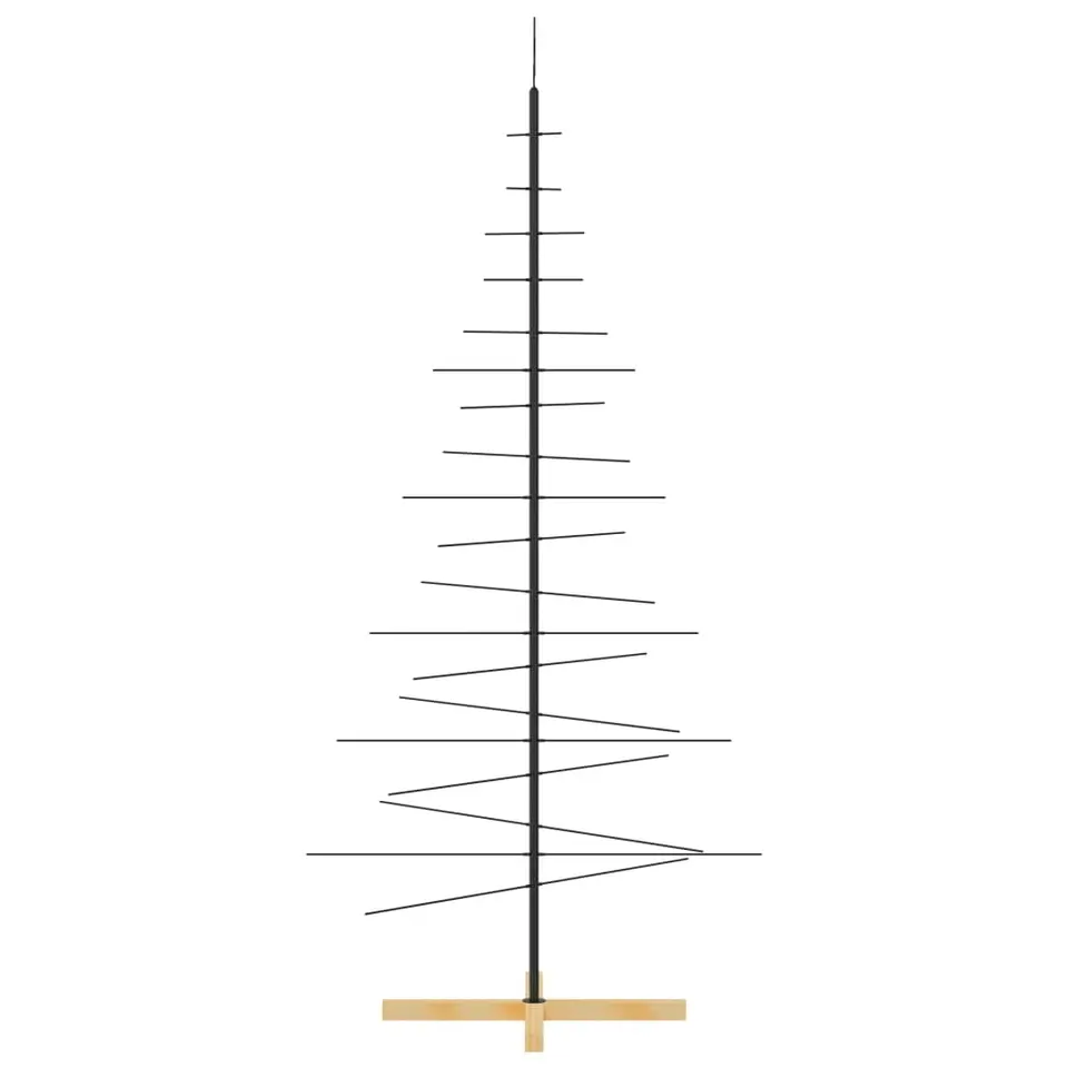vidaXL - Metalen Kerstboom - Zwart - 180 cm
