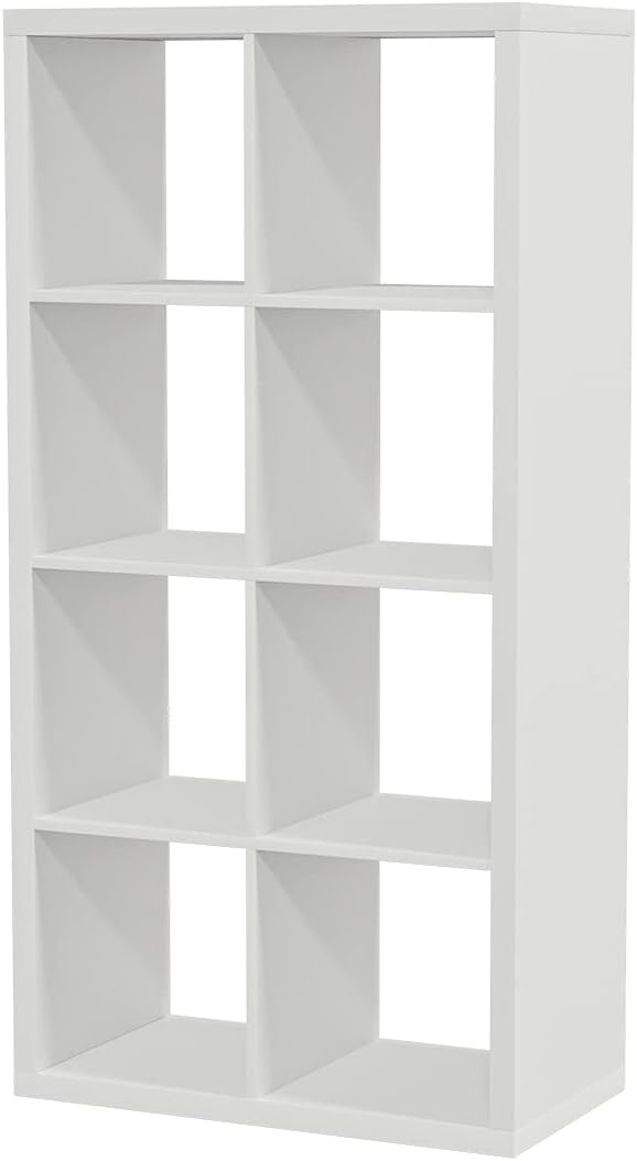Regal, Bücherregal, Wandregal, Raumteiler in weiß (77 x 147 cm)