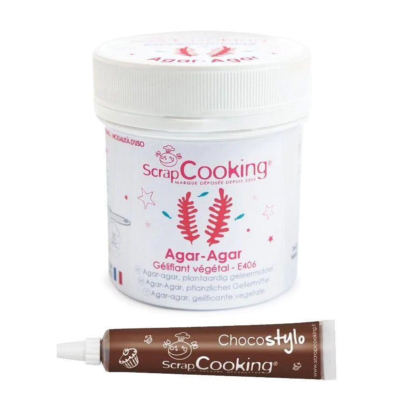 Agar-agar en poudre + Stylo chocolat Scrapcooking