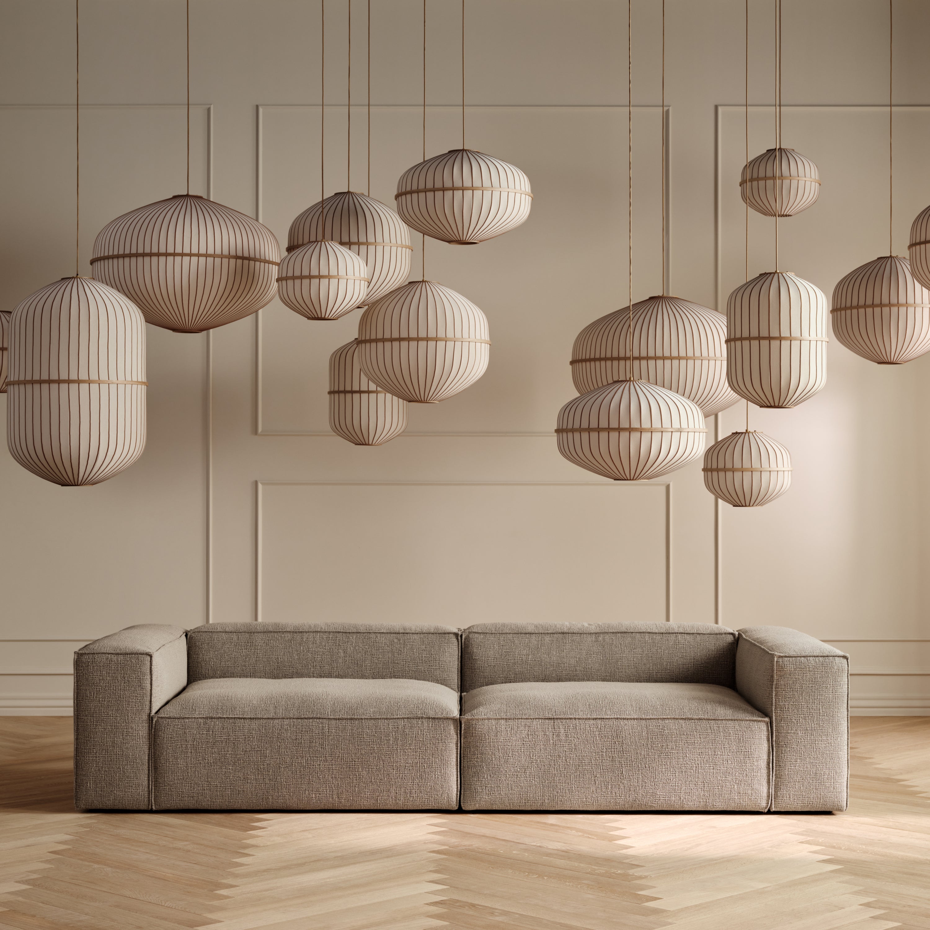 Bolia Lucén Hanglamp Ã 90 cm - Ellips - Geolied Hout