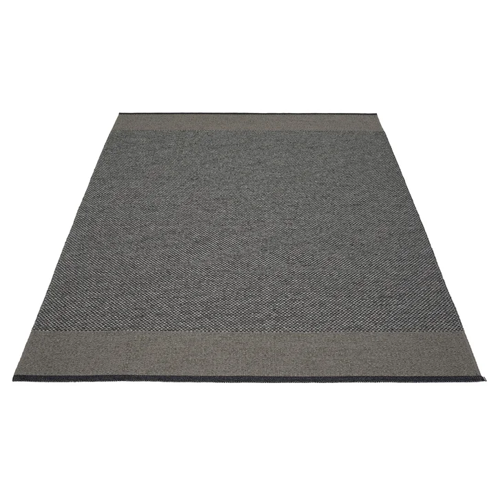 Pappelina - Edit Teppich, 180 x 260 cm, black / charcoal / granit metallic
