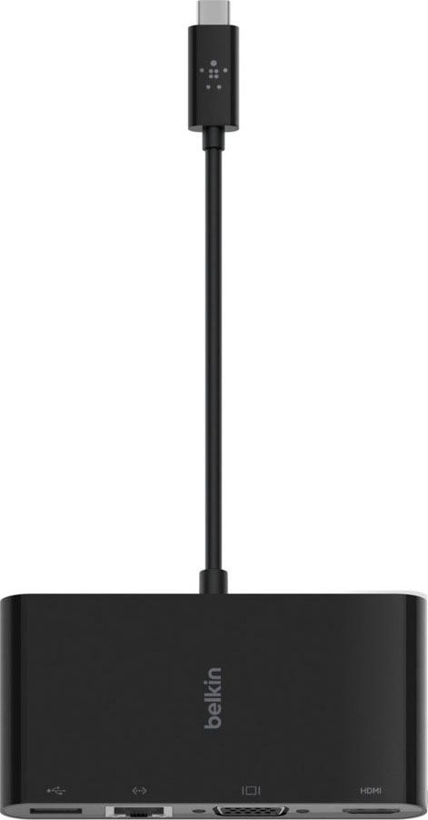 Belkin Video-Adapter »USB-C-Multimedia-Adapter« USB-C zu HDMI | RJ-45 (Ethernet) | USB 3.0 Typ A | VGA 15 cm