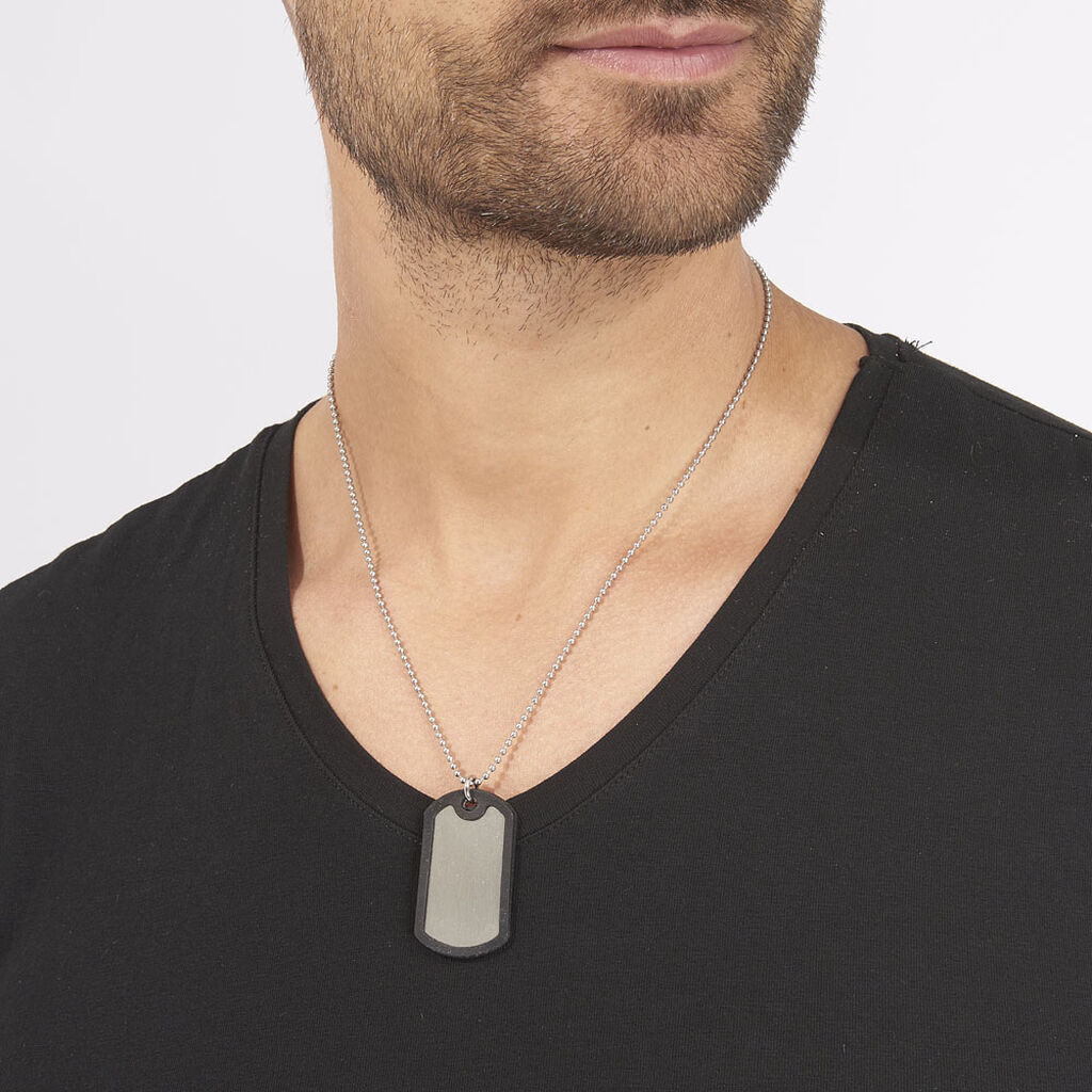 Collier Natanael Acier Blanc