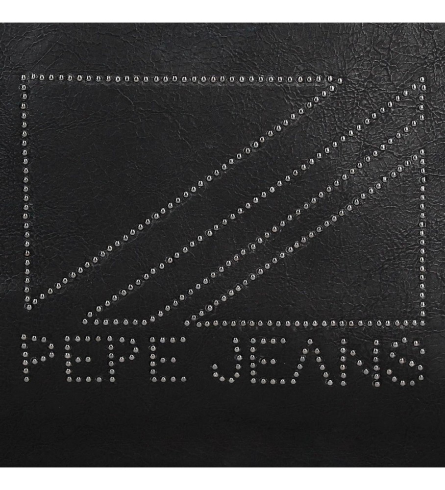 Carteira preta Pepe Jeans Donna com dois compartimentos.