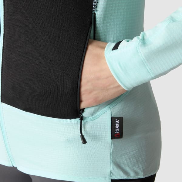 Veste polaire randonnée THE NORTH FACE W BOLT POLARTEC JKT POWDER TEAL/TNF BLACK