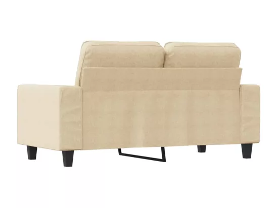 Canapé à 2 places Crème 120 cm Tissu