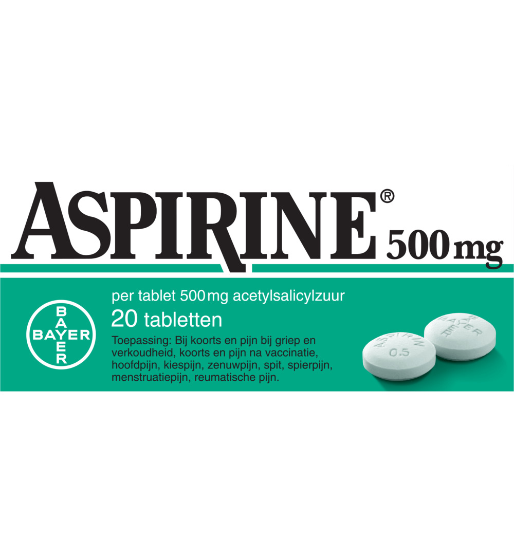 Aspirine 500mg (20 tabletten)