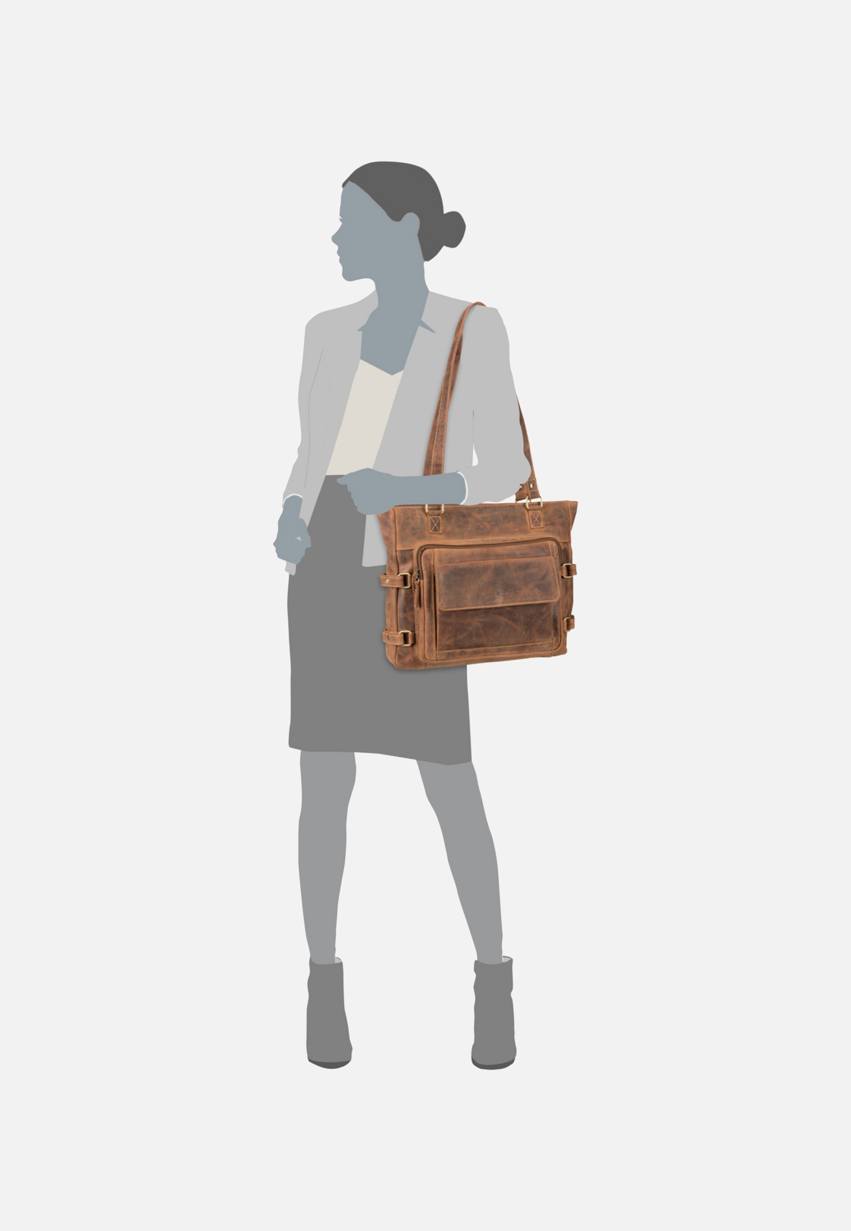 Vintage 1635 Sattelbraun - Shopper