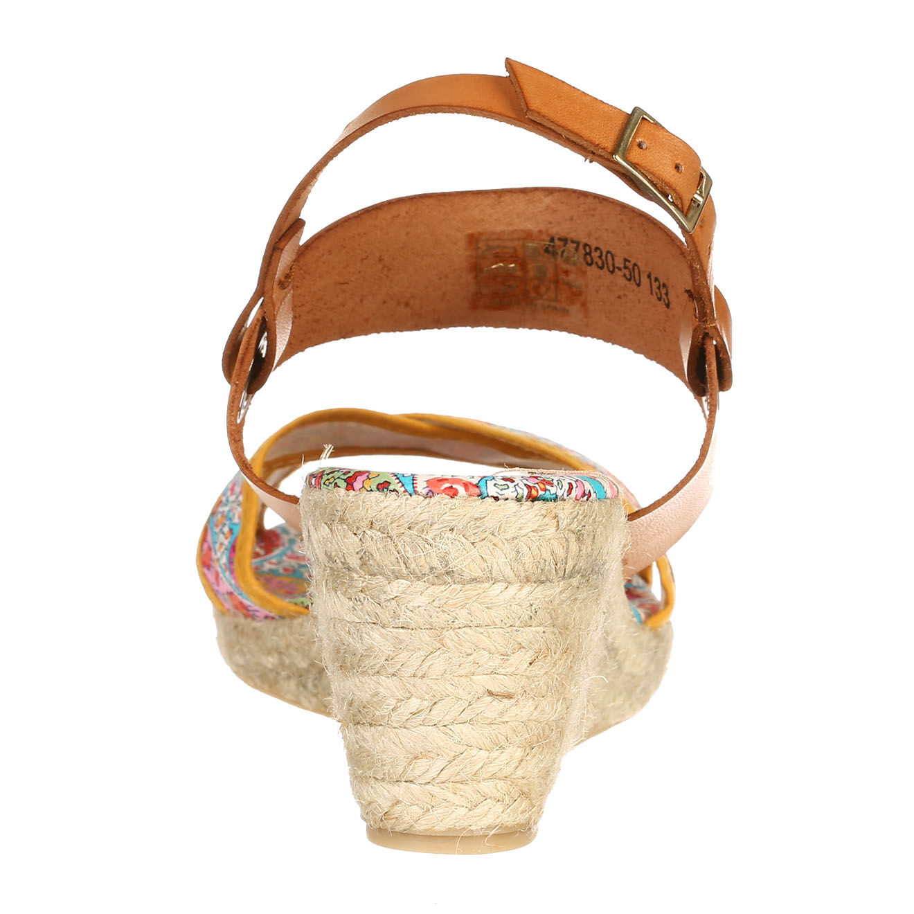 Pare Gabia Sandales compensées en Toile & Cuir Talma multicolore Talon 7cm