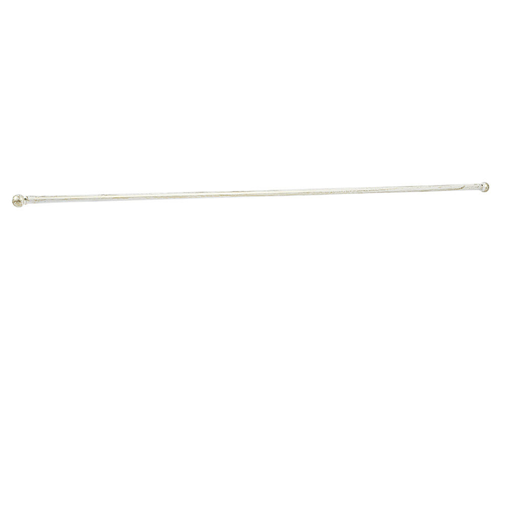 Tringle à vitrage Extensible 40-60 cm embout boule blanc vieilli