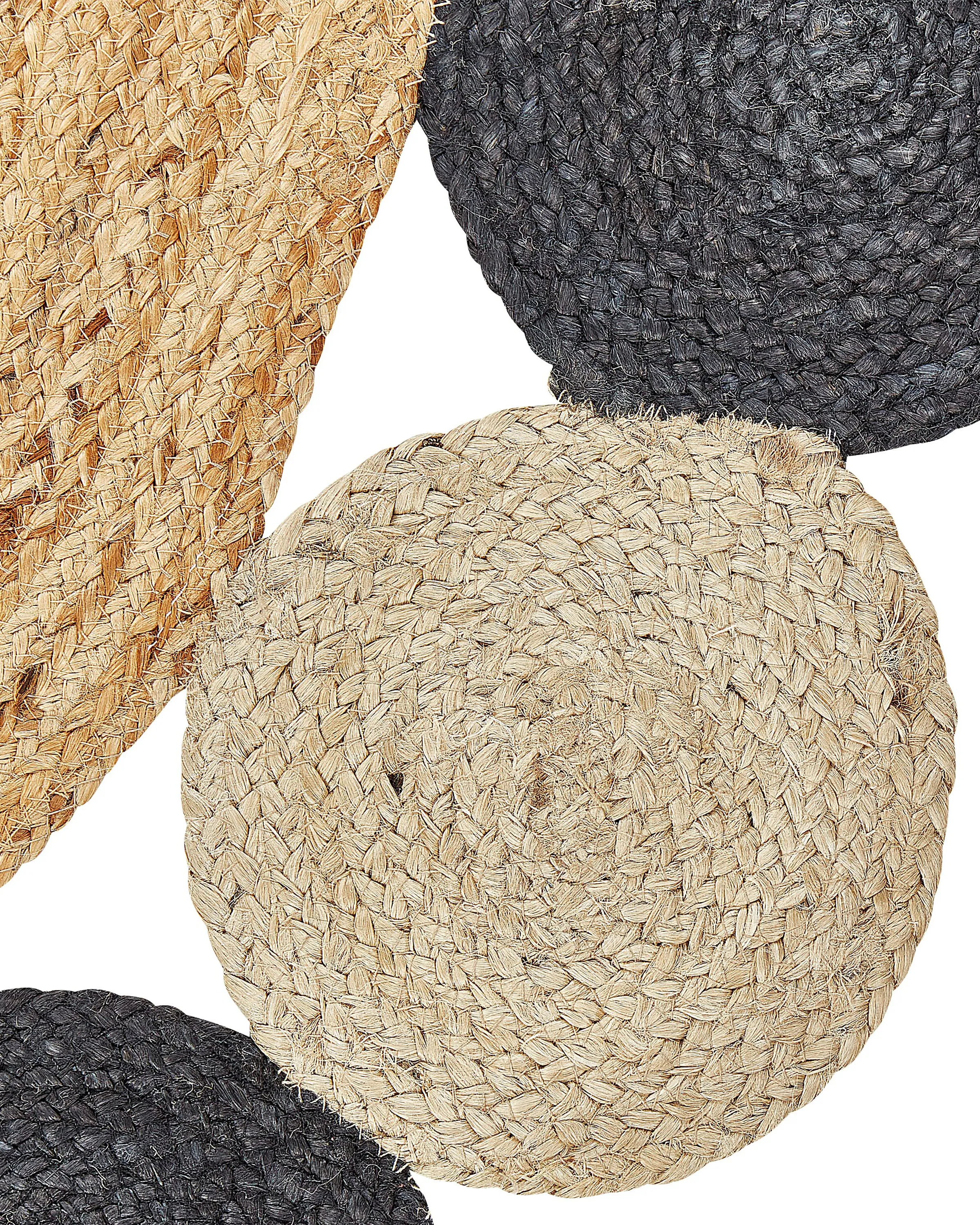 Vloerkleed VOSTAN Zwart ø 140 cm Jute