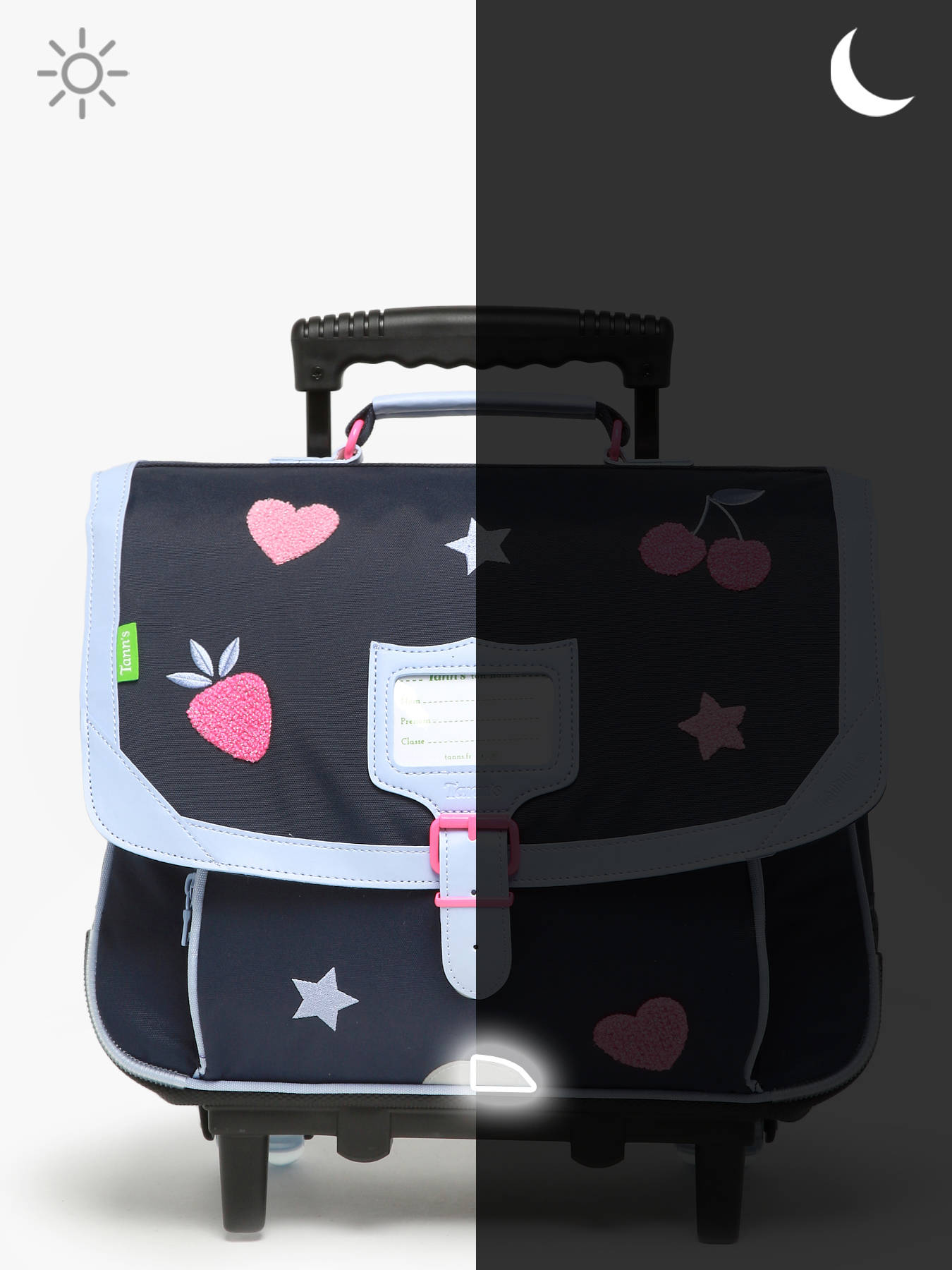 Cartable  roulettes 2 compartiments TANN'S