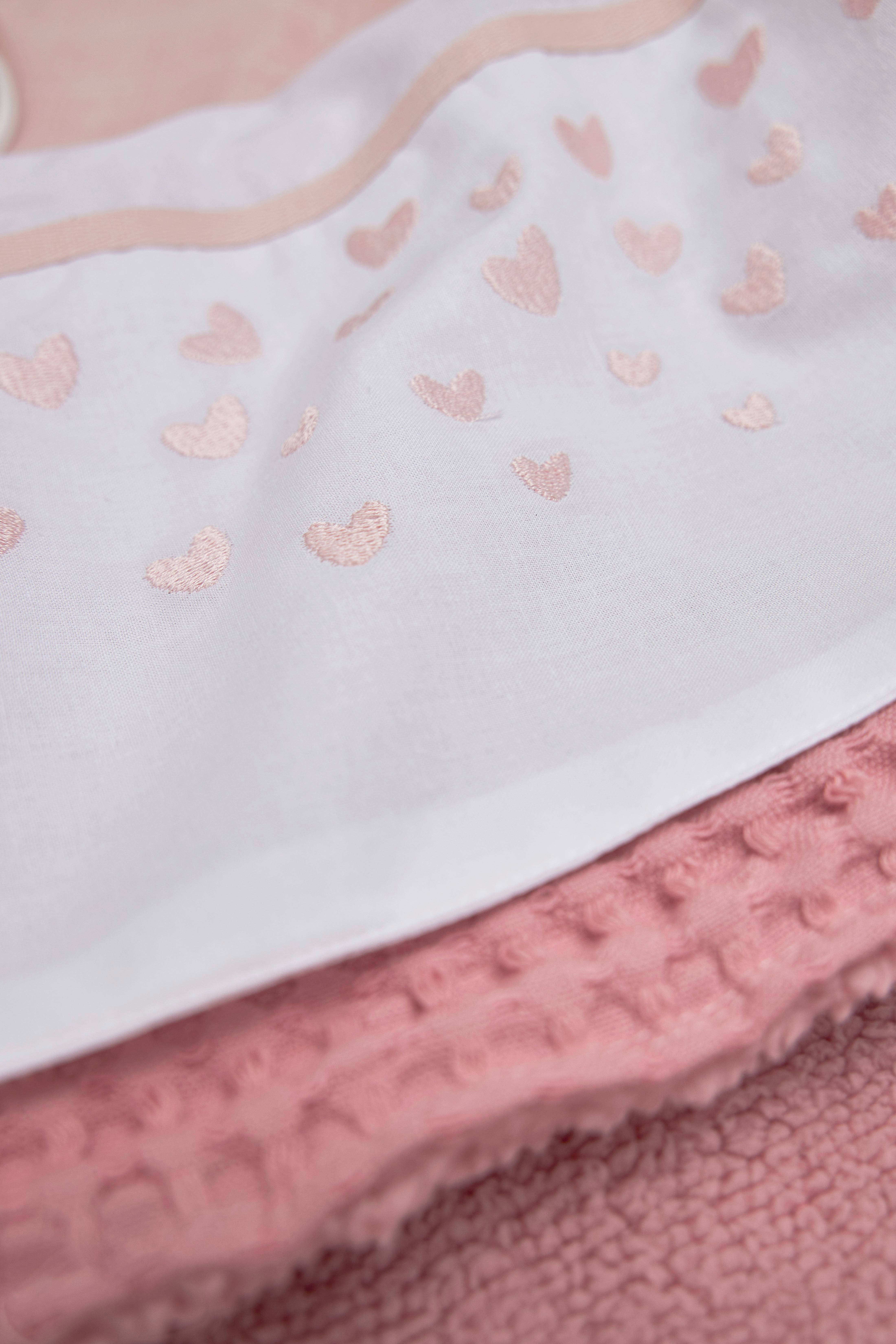 Meyco baby ledikantlaken Hearts soft pink