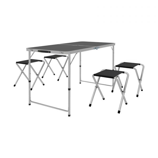Outsunny Conjunto de Campismo de 5 Peças Mesa Dobrável