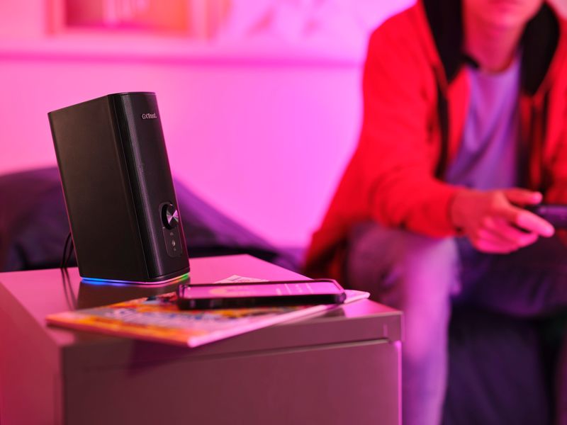 Trust PC-Lautsprecher GXT 612 Cetic Leistungsstarkes kabelloses Lautsprecherset mit Bluetooth und RGB-Beleuchtung