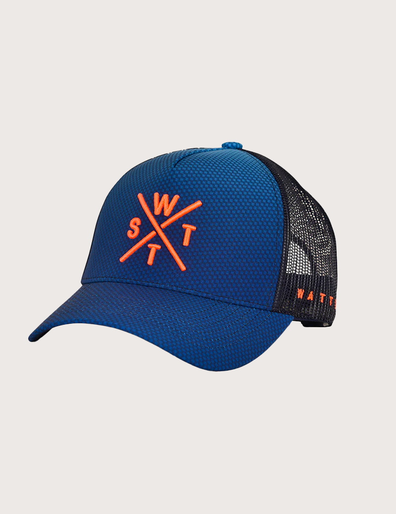 WATTS CASQUETTE TRUCKER TRIBE BLUE ASTER