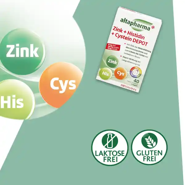 Zink + Histidin + Cystein Depot Tabletten