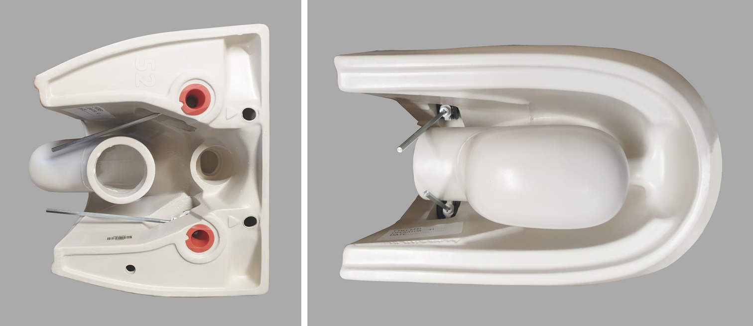 Xenz Gio randloos toilet 52cm met vortexspoeling wit mat