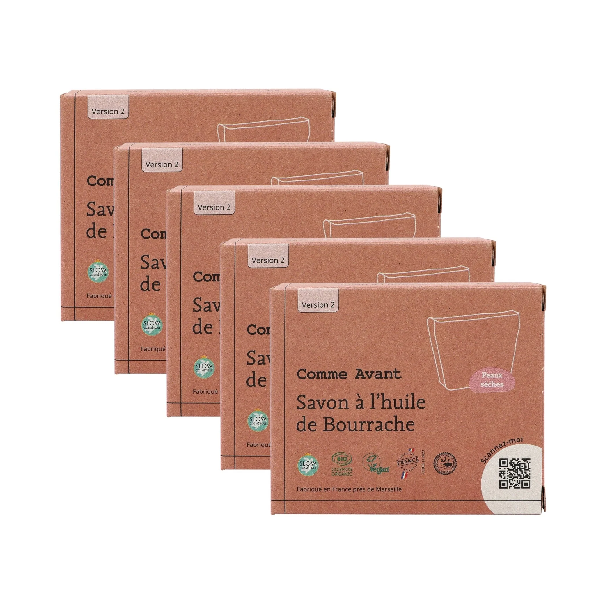 Savon à l'huile de bourrache - Version 2 - 1 savon - 100g / Sans