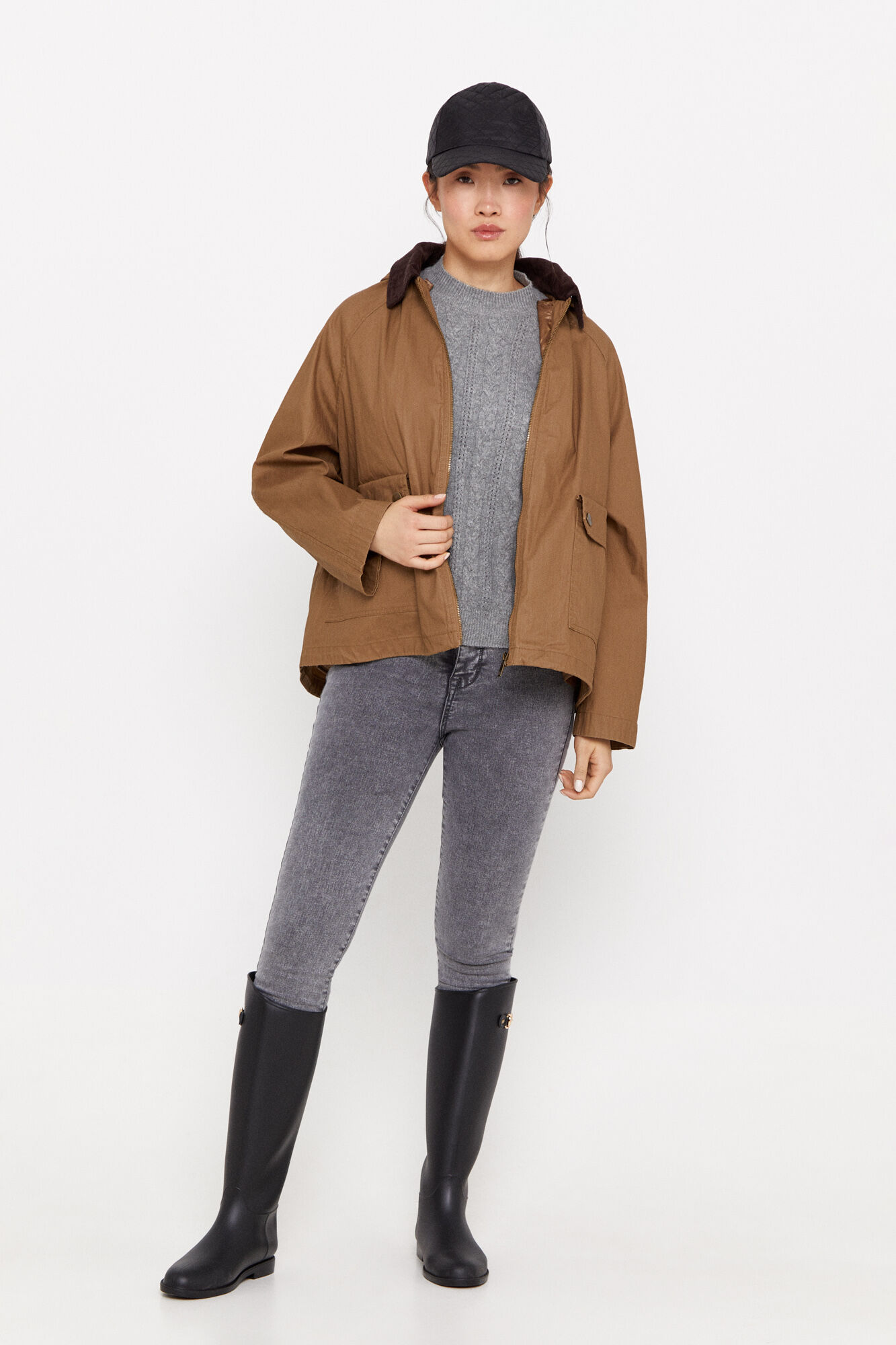 parka curta encerada