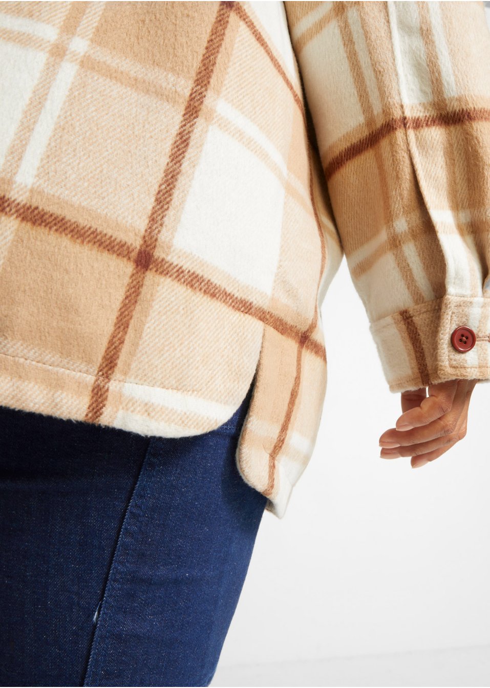 Shacket, veste de mi-saison en mélange de matières