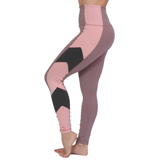 Leggings esportivas femininas Suplex nas cores lilás, cinza e rosa.