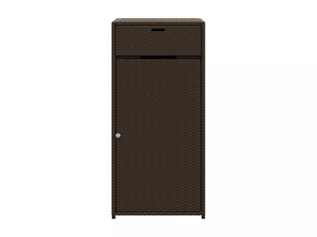 Armoire de rangement jardin marron 55x55x111 cm résine tressée