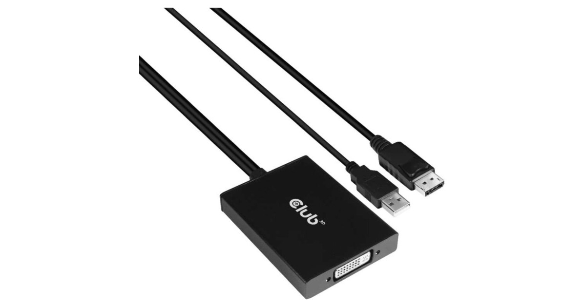 Club 3DDisplayPort to Dual Link DVI-D HDCP OFF version Active Adapter for Apple Cinema Displays  (Zwart)