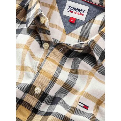 Tommy Jeans - TJM CLSC ESSENTIAL CHECK SHIRT Marrón
