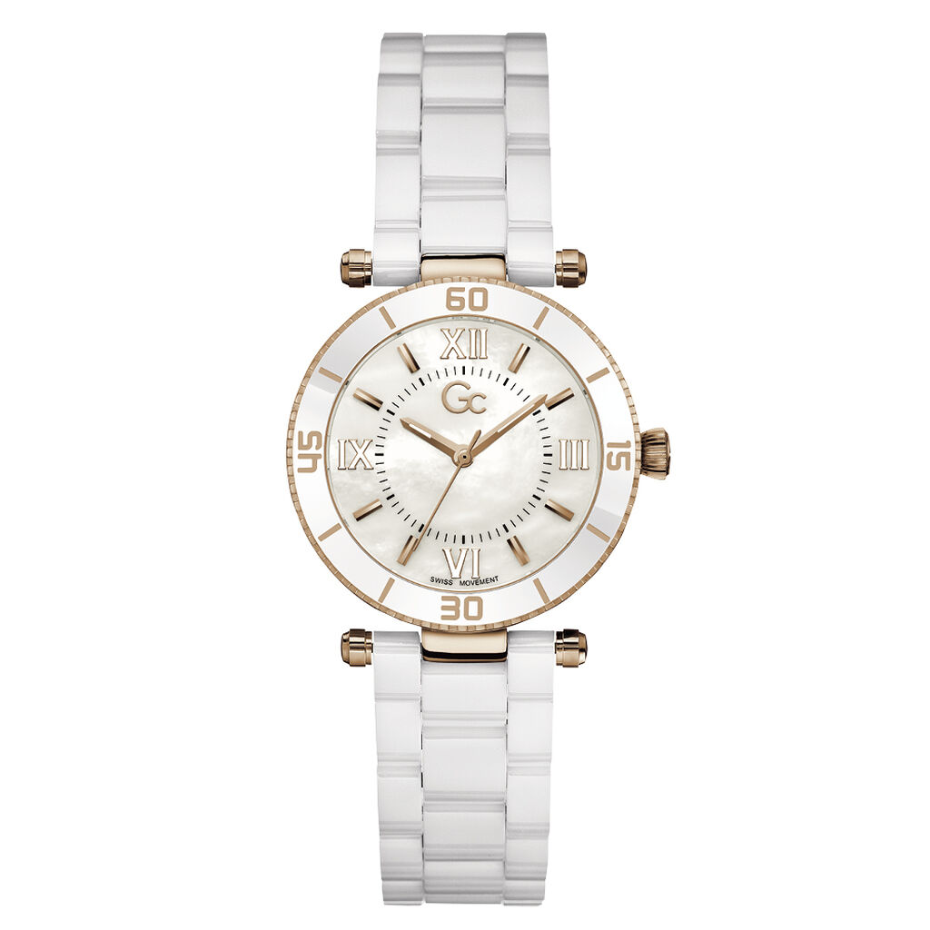 Montre Gc Muse Ceramic Nacre Blanche
