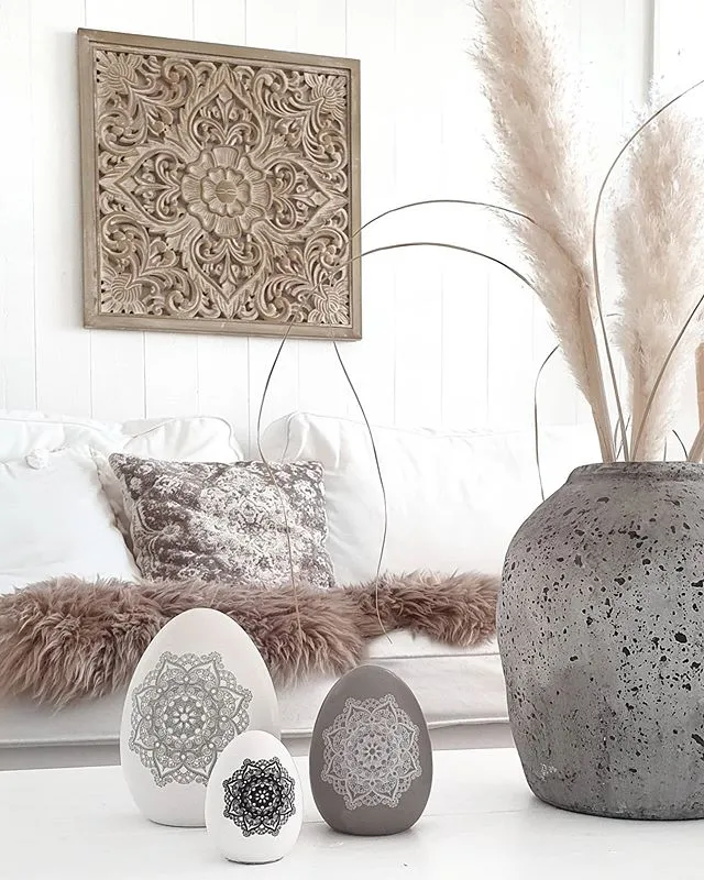 Wanddecoratie YONORA 60 cm Wit