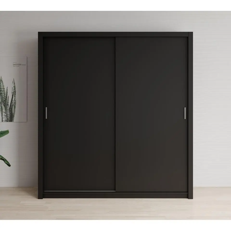 Meubella - Kledingkast Blake - Mat Zwart - 200 cm