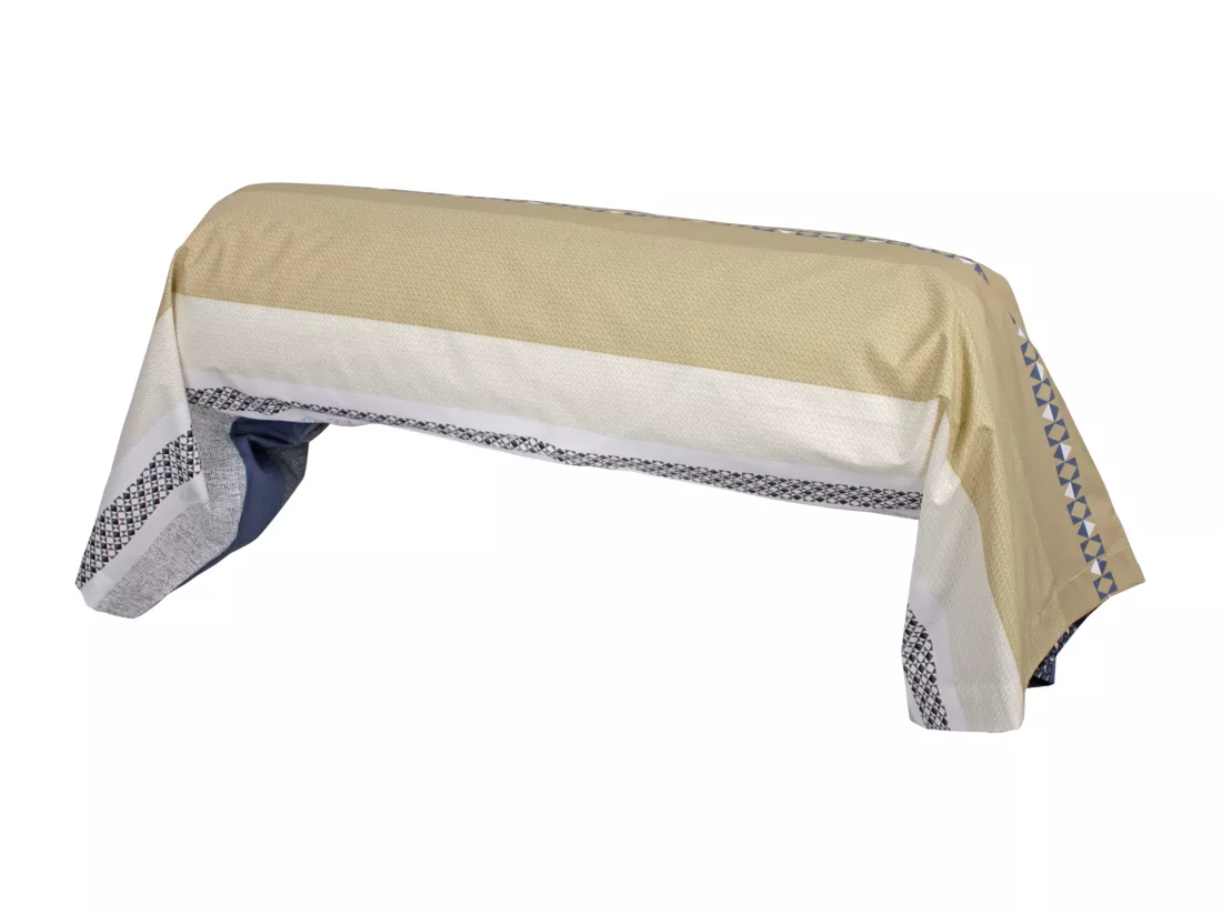 Taie de traversin 140x43 cm percale coton MARLOW acier