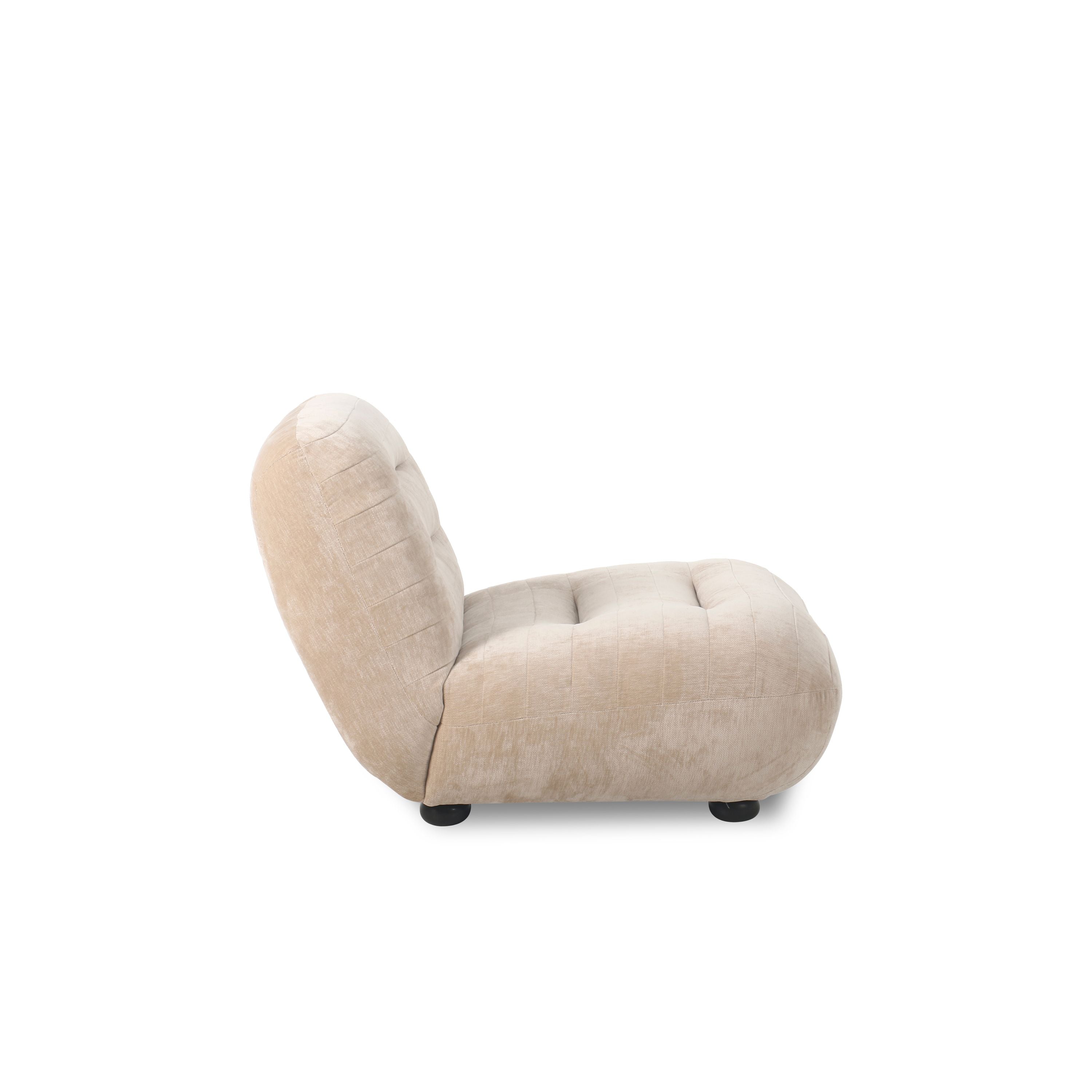 Dutchbone Wyatt Fauteuil Velours Beige