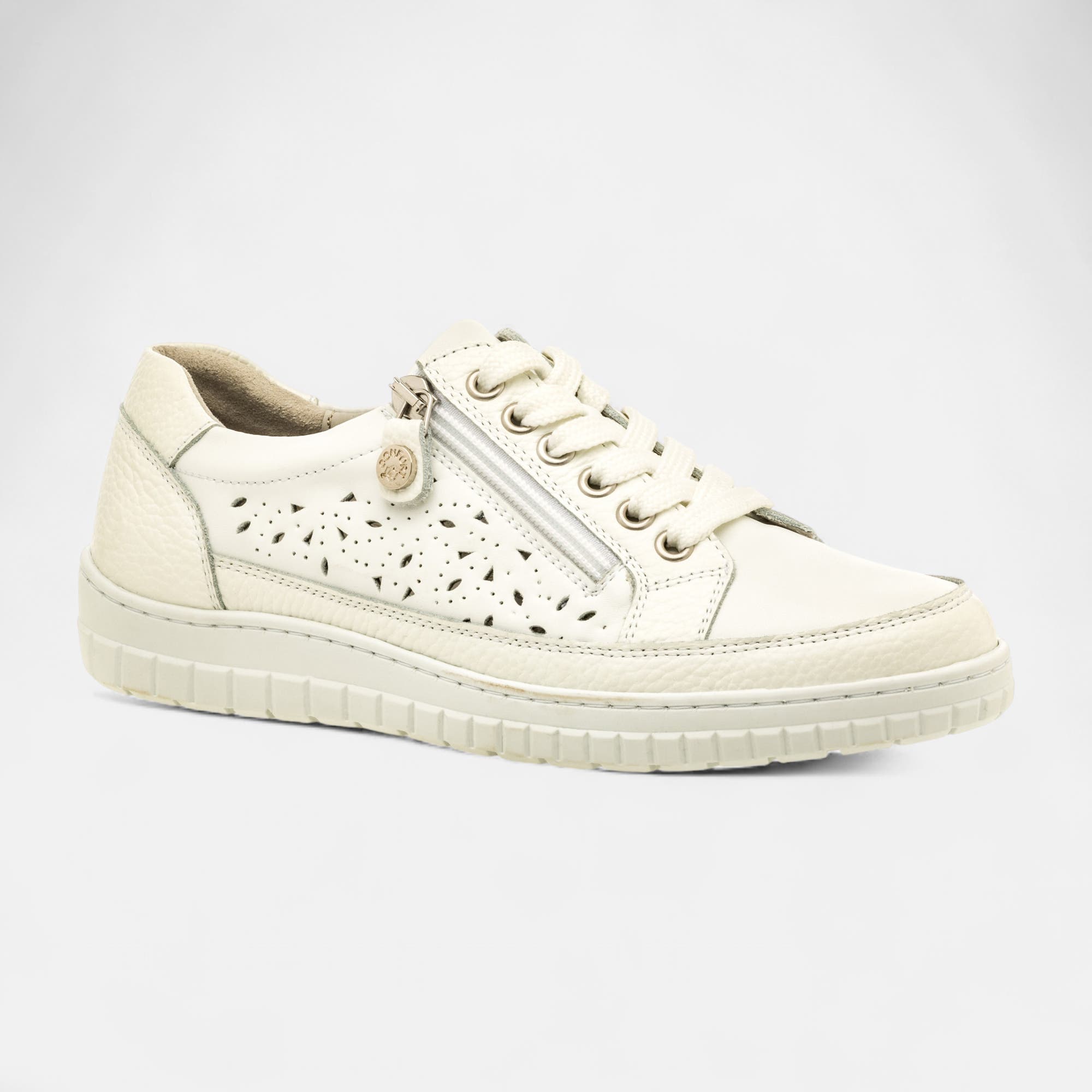 Baskets basses Femme en cuir blanc