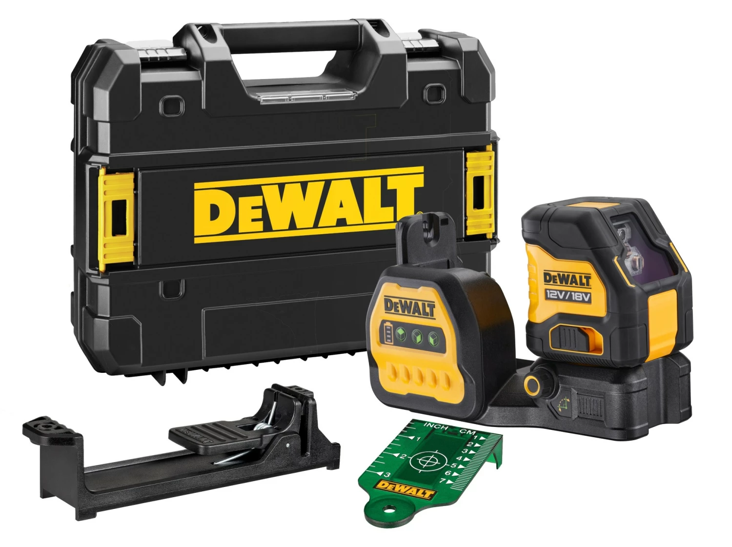 DeWALT DCE088NG18-XJ 12V / 18V Li-ion XR Accu Zelfnivellerende kruislijnlaser body in TSTAK koffer - groen