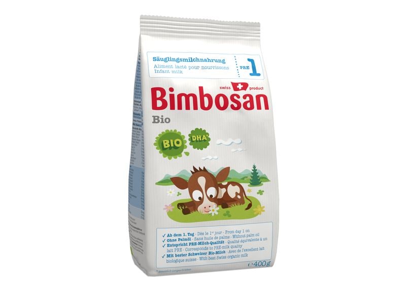 Bimbosan Anfangsmilch Bio 1, Auffüllpack 12 x 400g Anfangsmilch, Bio ohne Palmöl, Auffüllpack 4800g