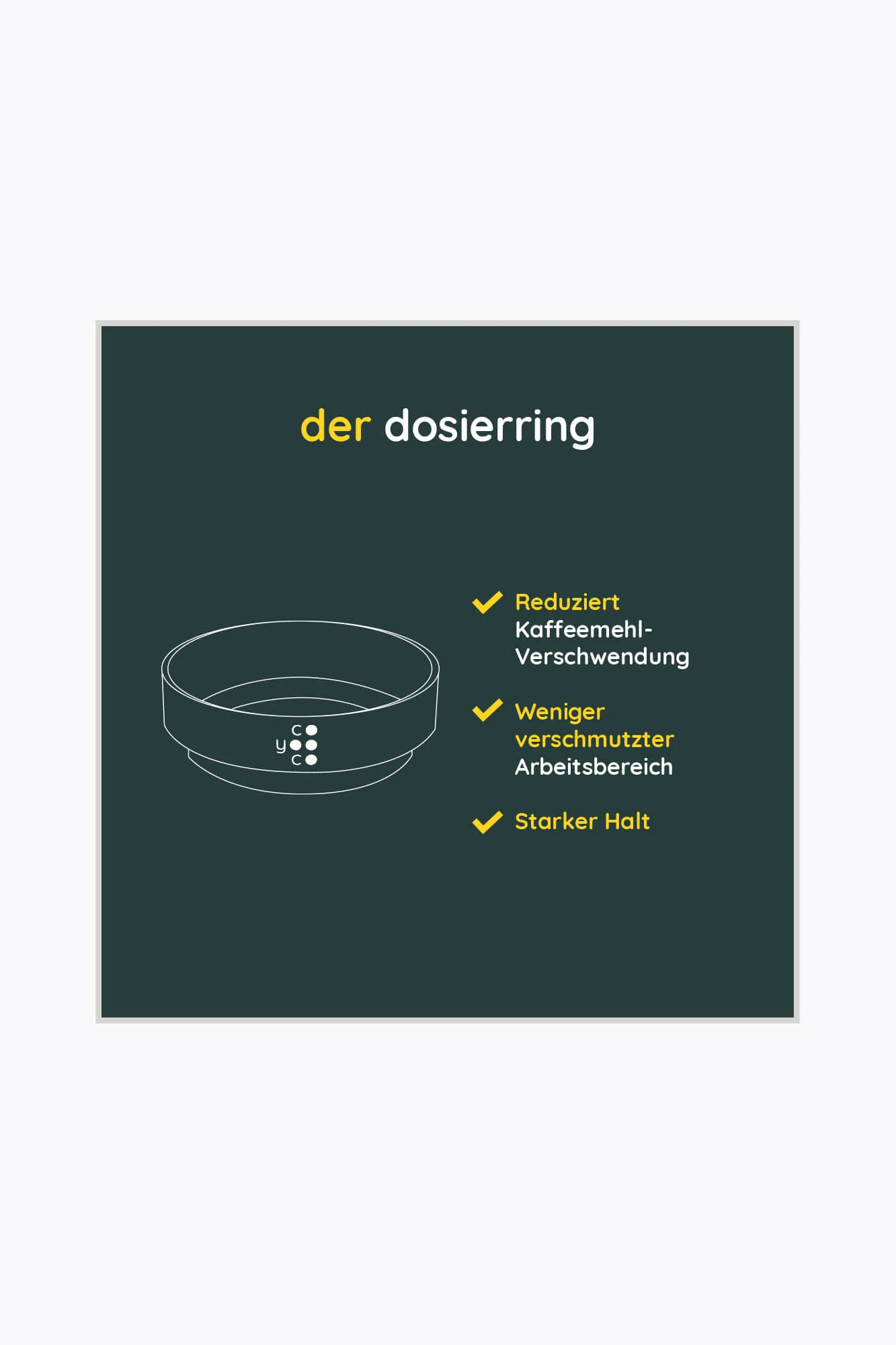 Coyooco Dosierring Siebträger 58mm schwarz